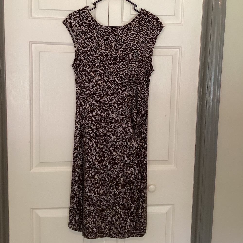 Simple black and tan dress